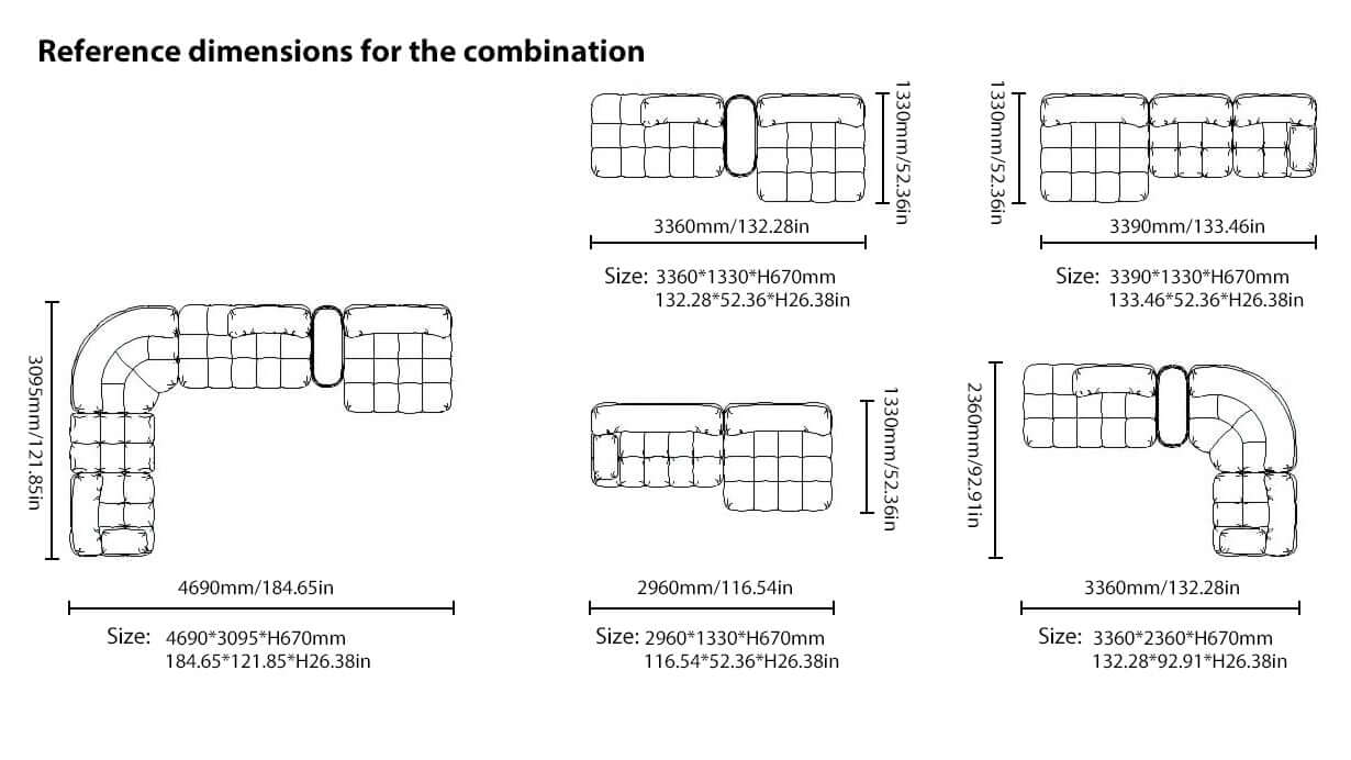 Modern modular sectional sofa featuring luxury design and customizable fabric options