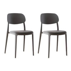 Plastic Scandinavian Living Room Side Chair Matte Finish Open Back Dining Chair Dining Chairs
