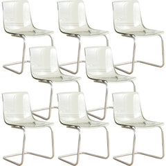 Scandinavian Style Non-Upholstered Side Chair in Plastic & Acrylic Dining Chairs