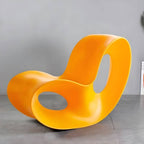 Contemporary plastic and acrylic rocking accent chair with modern design