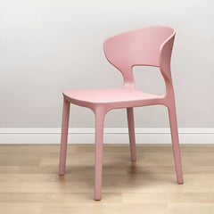 Scandinavian Stackable Side Chair with Open Back and Plastic & Acrylic Material Dining Chairs