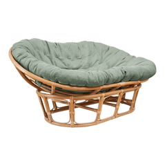 Natural Rattan Papasan Chair - Cozy Lounge Sofa