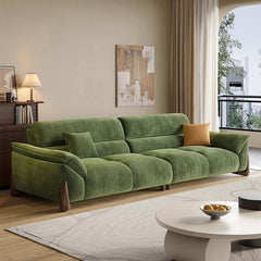 Elegant Green Italian Style Modern Living Room Sofa with Tech Fabric