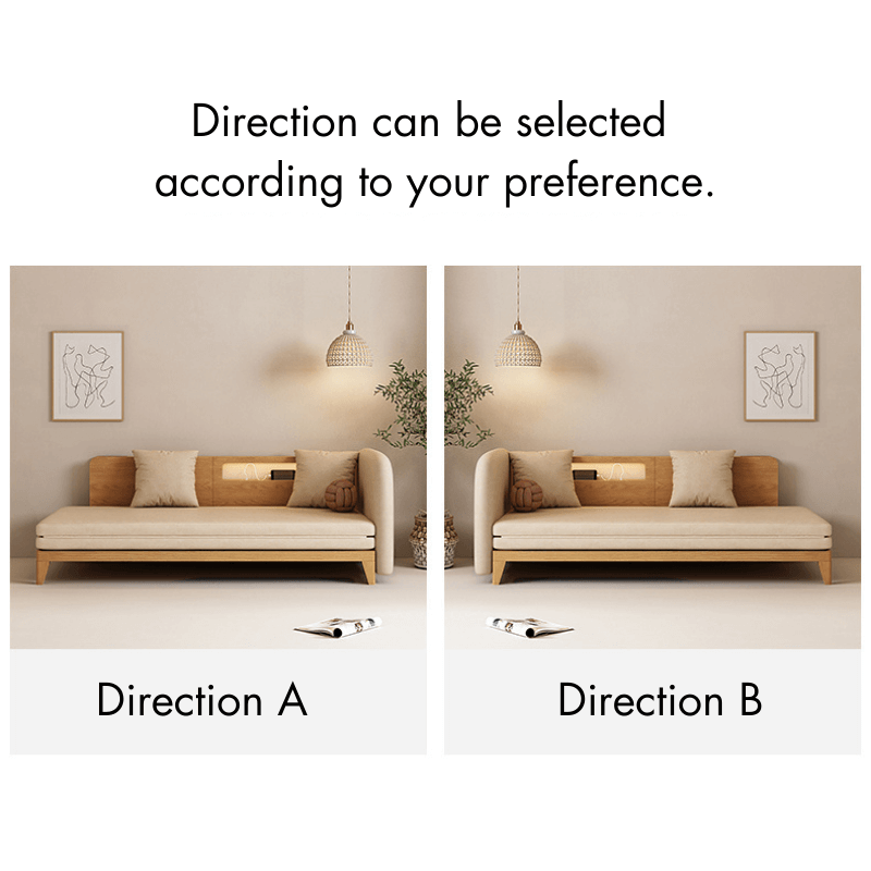 Convertible Sleeper Sofa with Wood Frame & USB Charging for Comfortable Living