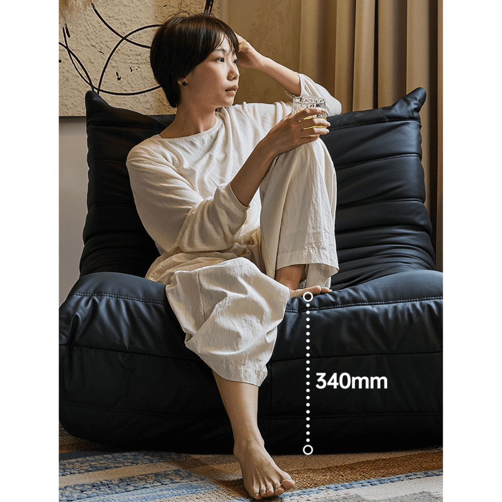 Burnt Caterpillar single lounge chair with Togo sofa design, perfect for modern living spaces