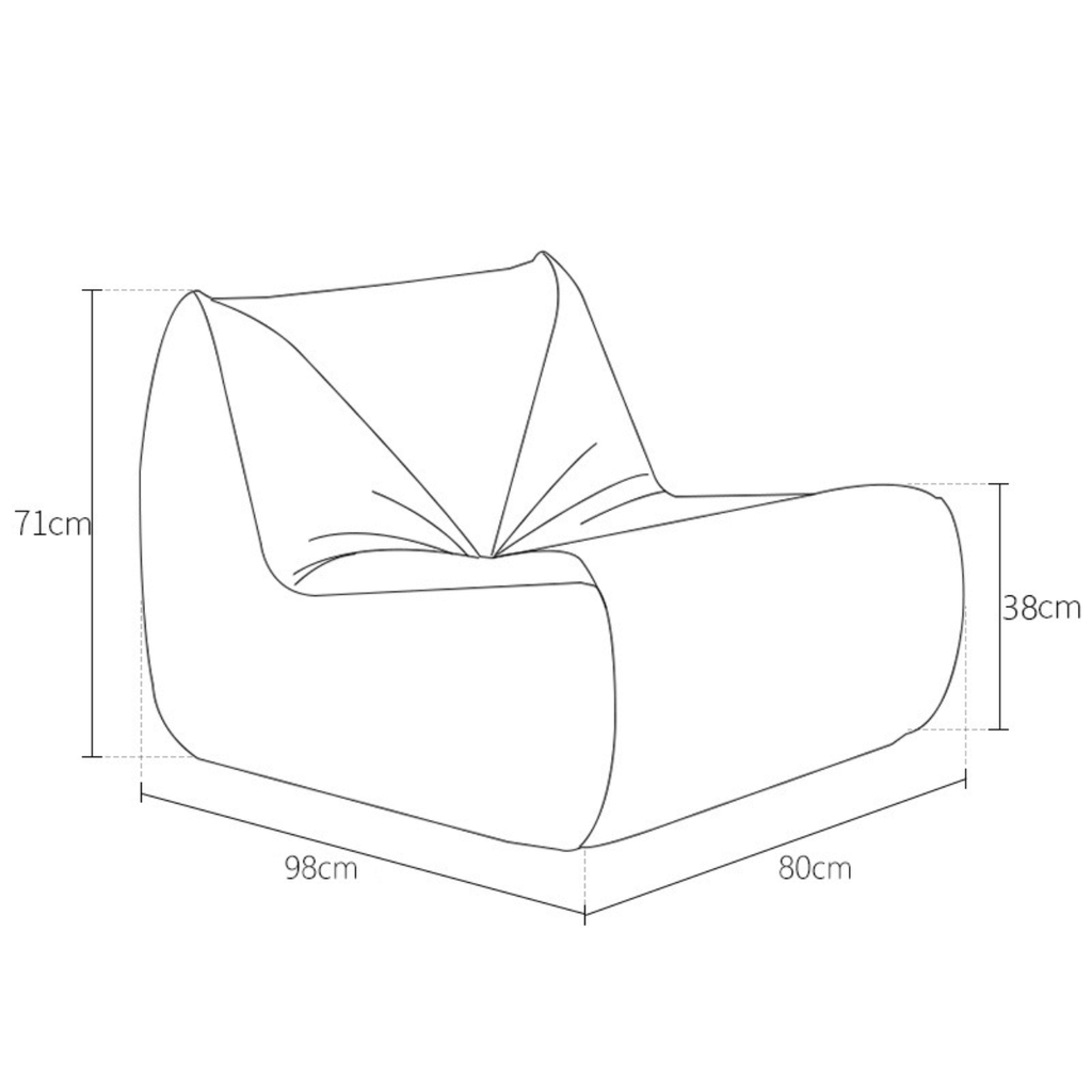 Modern white ultrafine leather Caterpillar lounge chair with scratch-resistant finish