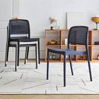 Stackable modern plastic and acrylic side chair for kitchen and dining use main product image