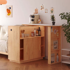 Expandable Solid Wood Bar Table