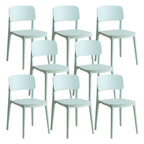 Scandinavian style stackable plastic and acrylic side chair for kitchen and dining