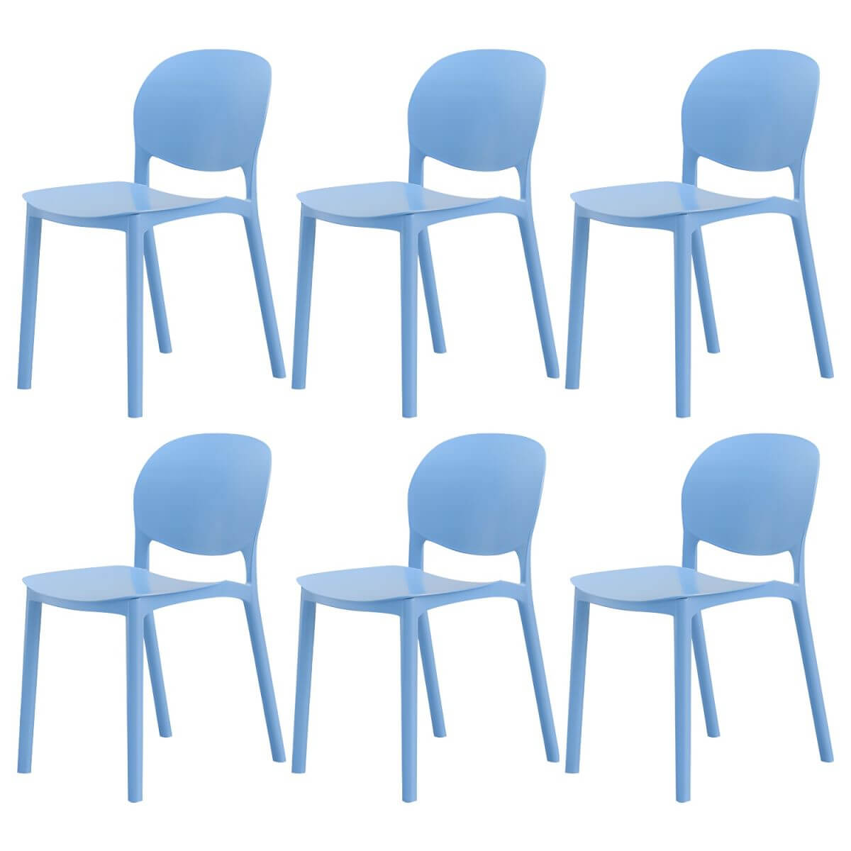 Stackable Nordic dining chair with acrylic legs and ergonomic backrest for modern dining rooms