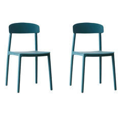 Scandinavian Style Plastic & Acrylic Kitchen & Dining Chair with Low Back Dining Chairs