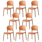 Scandinavian style stackable plastic and acrylic dining side chair for kitchen and dining