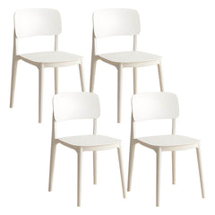 Scandinavian Style Stackable Plastic & Acrylic Side Chair for Kitchen & Dining Dining Chairs