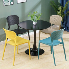 Modern Scandinavian Style Stackable Plastic & Acrylic Side Chair Dining Chairs