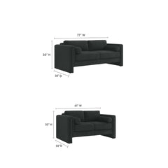Modern Modular Sectional Sofa with Two Fabric Options