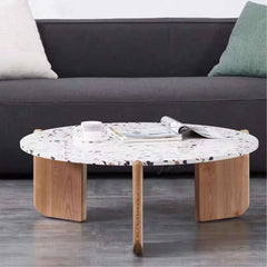Modern Creative Terrazzo End Table Coffee Side Table Set