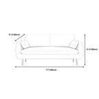 31.5-inch polyester blend tuxedo arm sofa with loose back, perfect for living room seating