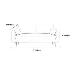 31.5"H Polyester Blend Tuxedo Arm Loose Back Sofa For Living Room Sofa