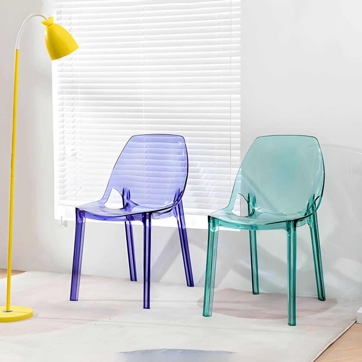 Chaises de salle à manger sans accoudoirs pour intérieur en acrylique, chaise Parsons Image secondaire du produit