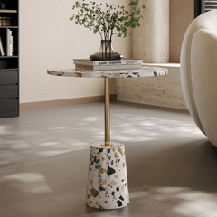 Sophisticated 45cm Terrazzo Accent Table - Ideal for Decor and Easy Placement
