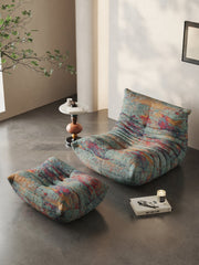 Leder/ Mattierter Raupensessel Togo Sofa Komfort Faulenzer Boden Couch Hochwertig Vielseitig