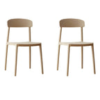 Scandinavian style low back kitchen and dining chair made of plastic and acrylic