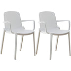 Acrylic modern plastic dining chair with solid back, 32 inches high, ideal for restaurant seating