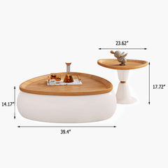Triangular coffee table & side table set