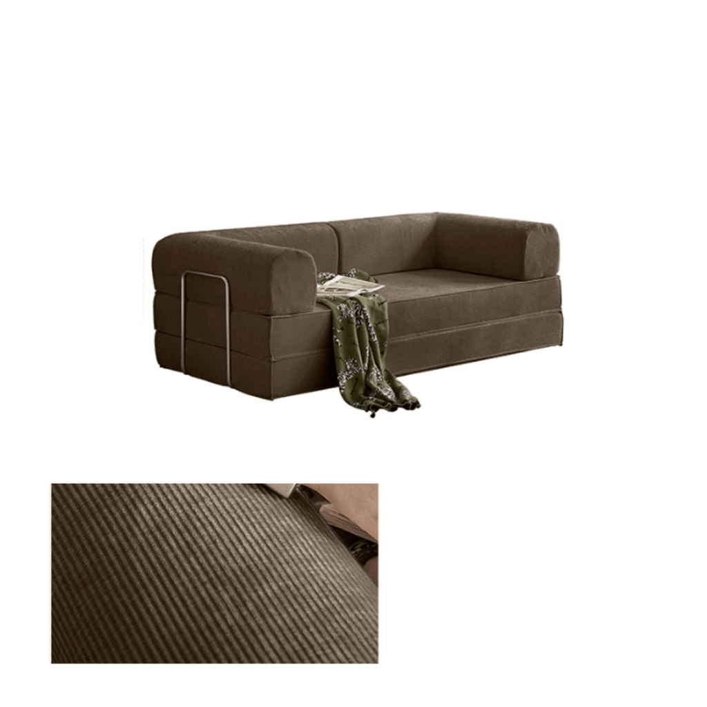 Elegant soft velvet 3-seater sofa bed with modern design and easy maintenance