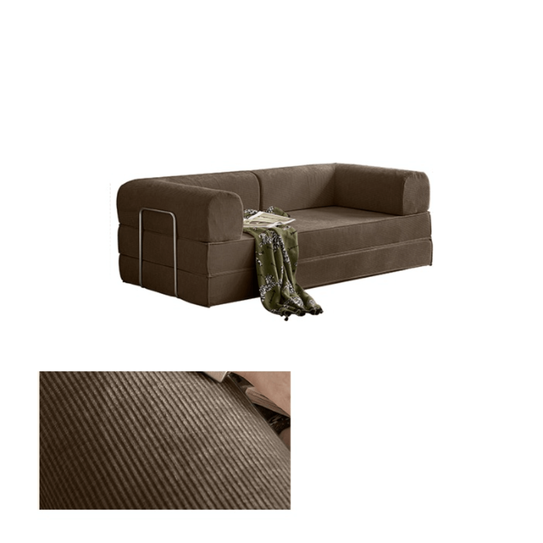 Elegant soft velvet 3-seater sofa bed with modern design and easy maintenance