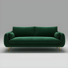 31.5"H Polyester Blend Tuxedo Arm Loose Back Sofa For Living Room Sofa