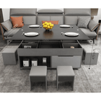 Practical and Chic Gray Lift Tables for Optimal Space Efficiency