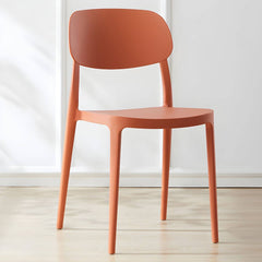 Plastic Scandinavian Living Room Side Chair Matte Finish Open Back Dining Chair Dining Chairs