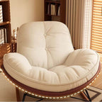 Sledging base rocking Papasan chair with comfortable cushion, perfect for sitting room accent seating