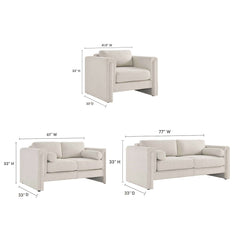 Modern Single Upholstered Sofa Armchair Teddy Fabric or Cotton Linen Blend Options