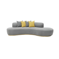 Modern Sofa with Tight Back in Polyester Blend for Apartment - Pink 32"L x 32"W x 35"H Polyester Blend Sofa