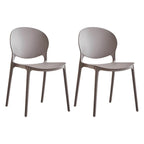 Modern acrylic dining side chair with open back, 32 inches tall, ideal for restaurant seating