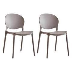 Modern Plastic Open Back Dining Side Chair 32"H Acrylic Dining Chair for Restaurant Dining Chairs