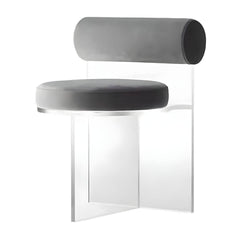 Contemporary Solid Back Dining Chair Acrylic Side Chair for Dining Room Dining Chairs