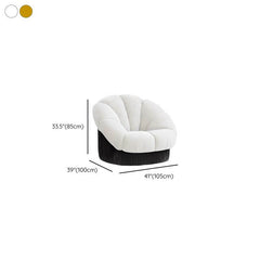 Simple Solid Color/Striped/Floral Pattern Arm Chair with Fixed Back & Armrest Accent Chairs