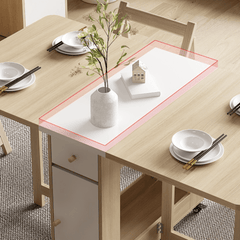 Modern Minimalist Expandable Dining Table with Chairs
