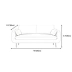 31.5-inch polyester blend tuxedo arm sofa with loose back, perfect for living room seating