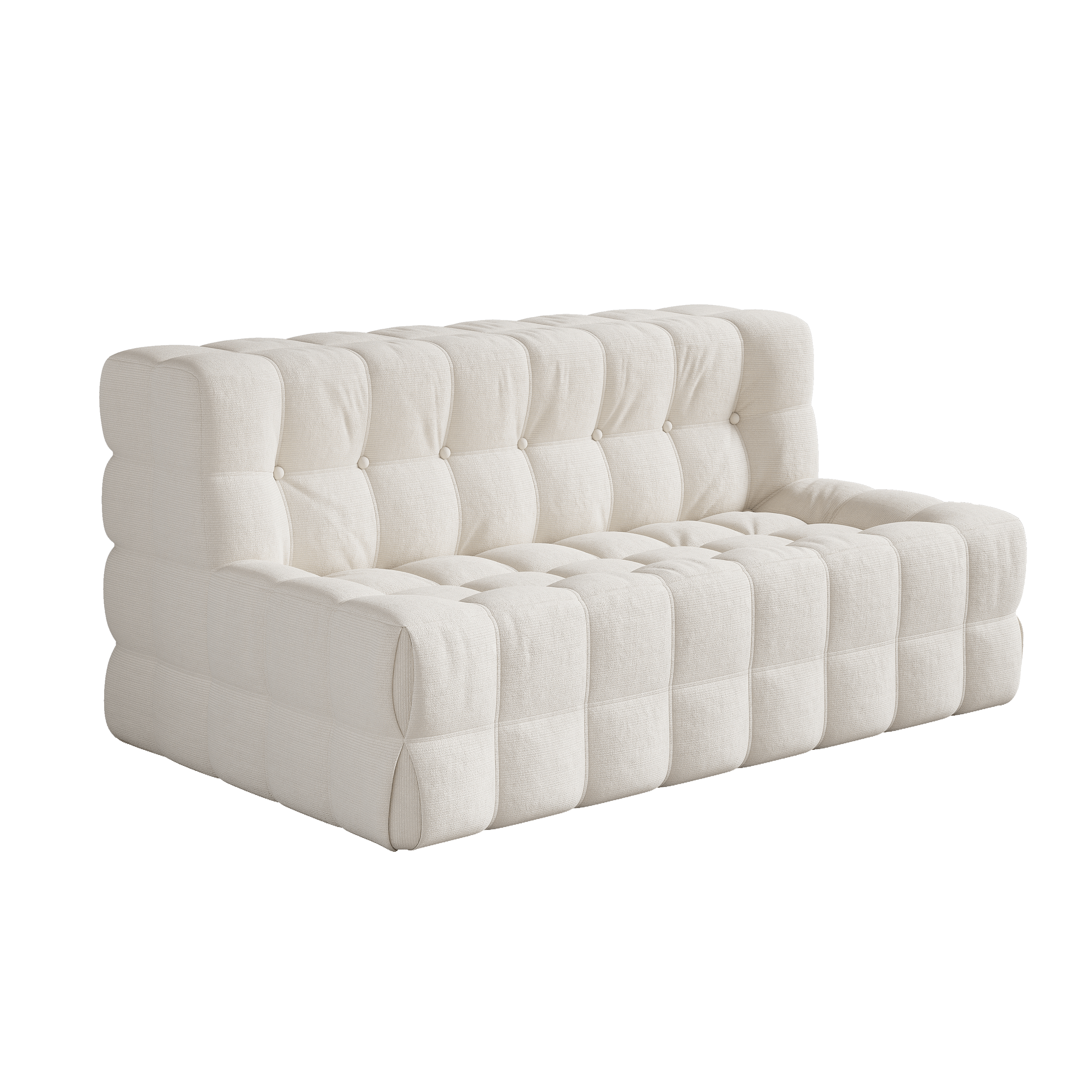 Comfortable tufted corduroy bean bag chair with soft upholstery, perfect for lazy lounging