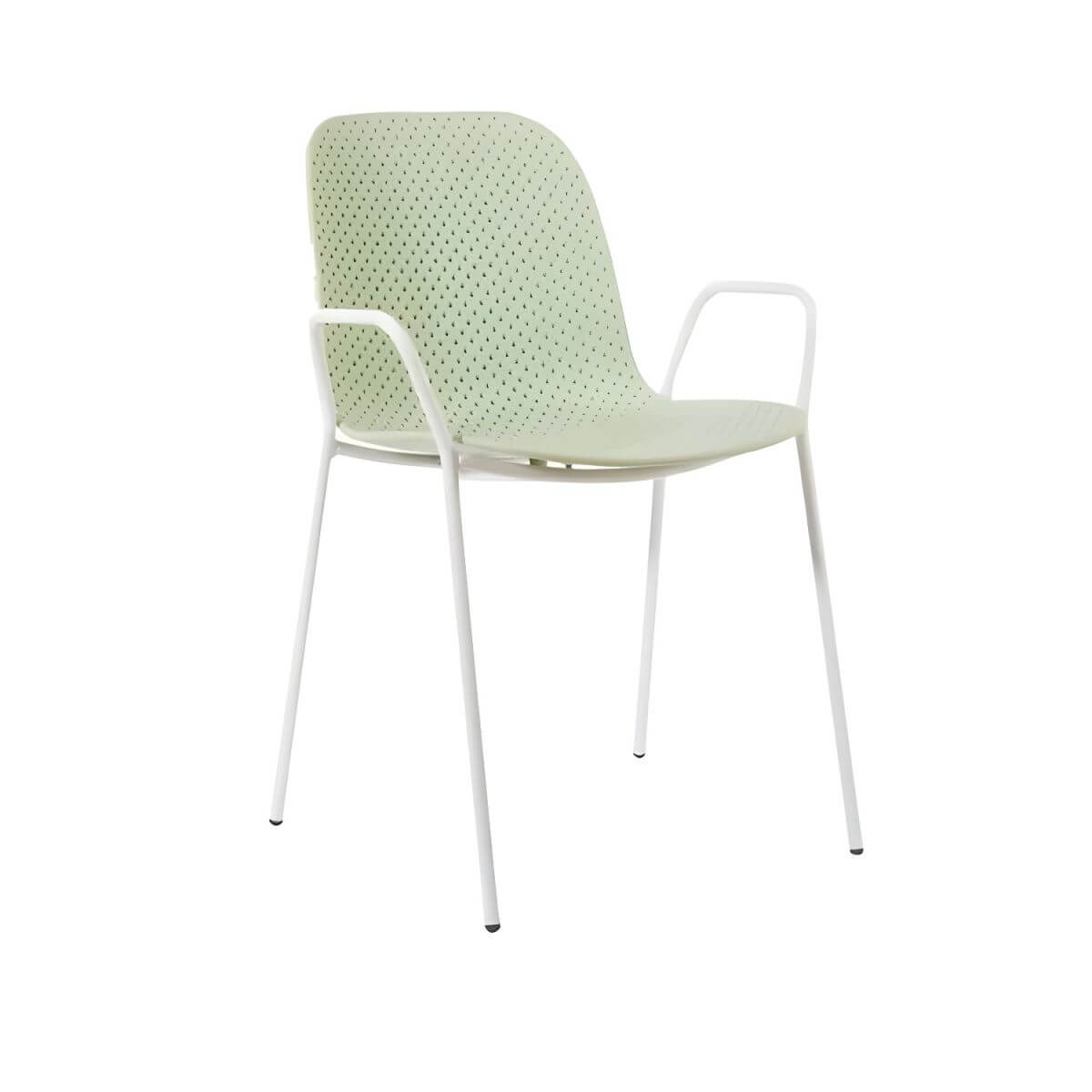Scandinavian stackable kitchen chair with plastic and acrylic seat and metal legs
