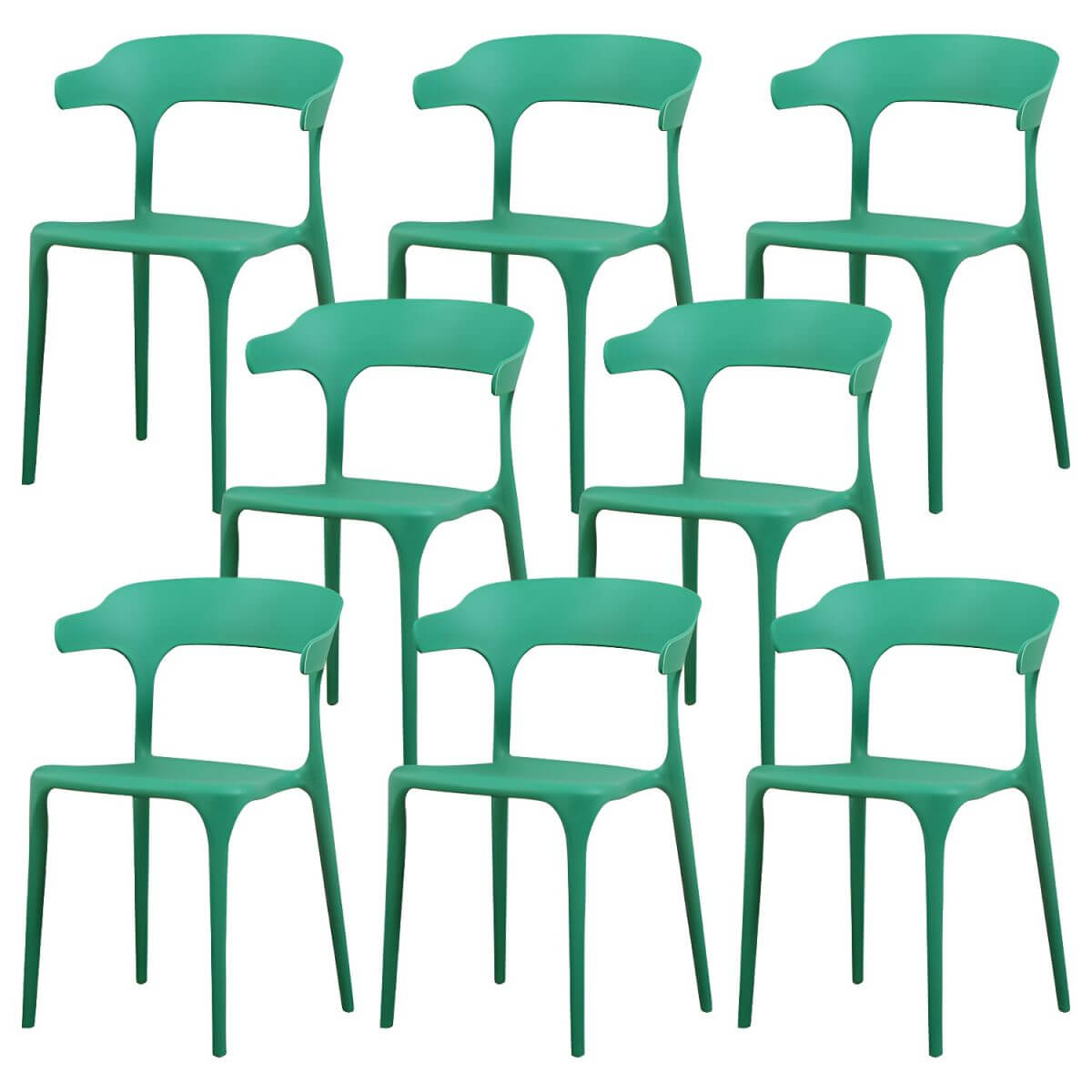 Stackable Nordic acrylic dining chair with armrest and clear acrylic legs