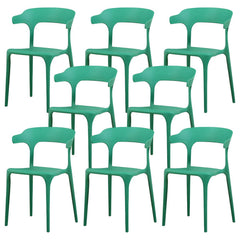 Nordic Armrest Stackable Acrylic Chair with Acrylic Legs for Dining Room Dining Chairs