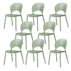 Scandinavian style plastic and acrylic side chair with low back for kitchen and dining