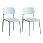 Scandinavian style stackable plastic and acrylic side chair for kitchen and dining