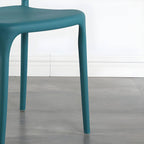 Stackable Nordic acrylic dining chair with backrest and acrylic legs