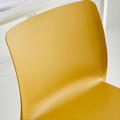 Scandinavian Plastic & Acrylic Kitchen & Dining Chair with Low Back Dining Chairs